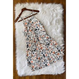 Skies are Blue White Floral Sun Dress